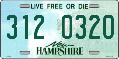 NH license plate 3120320