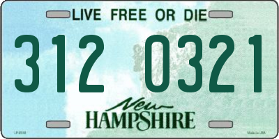 NH license plate 3120321