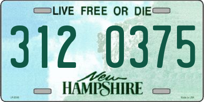 NH license plate 3120375
