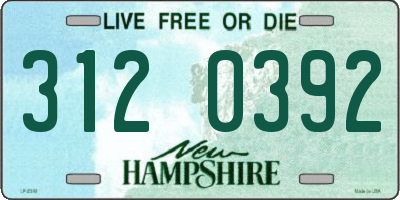 NH license plate 3120392