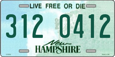 NH license plate 3120412