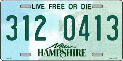 NH license plate 3120413