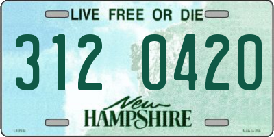 NH license plate 3120420