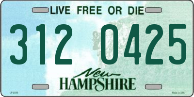NH license plate 3120425