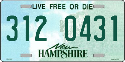 NH license plate 3120431