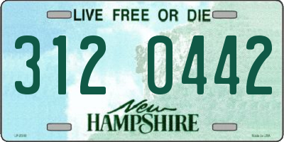 NH license plate 3120442