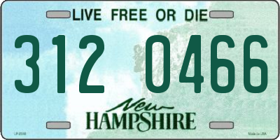 NH license plate 3120466