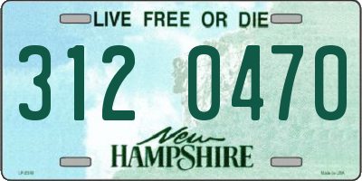 NH license plate 3120470