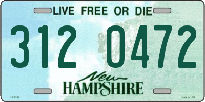 NH license plate 3120472