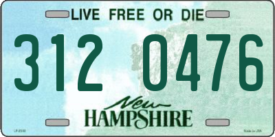 NH license plate 3120476
