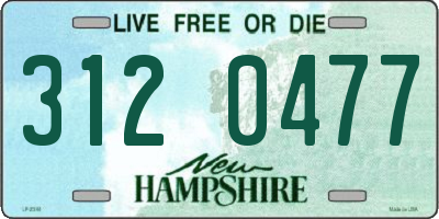 NH license plate 3120477