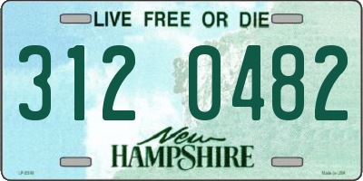 NH license plate 3120482