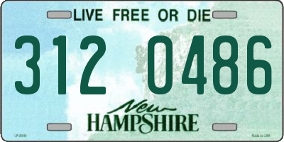 NH license plate 3120486