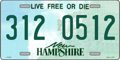 NH license plate 3120512