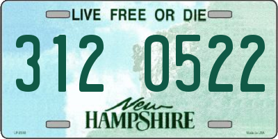 NH license plate 3120522