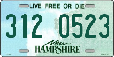 NH license plate 3120523