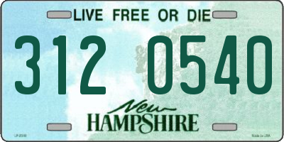 NH license plate 3120540