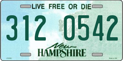 NH license plate 3120542