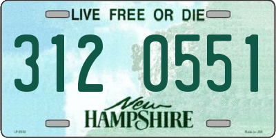 NH license plate 3120551