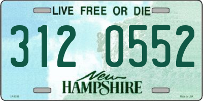 NH license plate 3120552