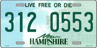 NH license plate 3120553