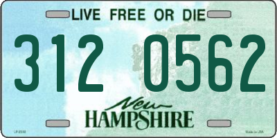 NH license plate 3120562