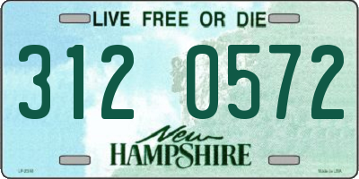 NH license plate 3120572
