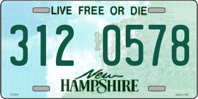 NH license plate 3120578
