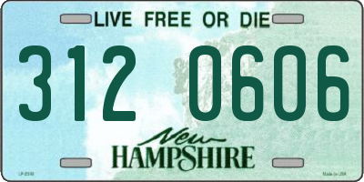 NH license plate 3120606