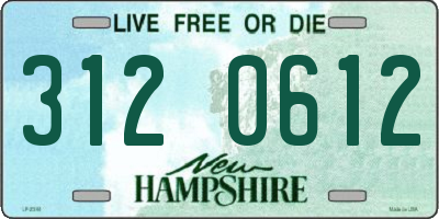 NH license plate 3120612