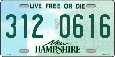 NH license plate 3120616