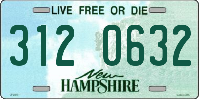 NH license plate 3120632