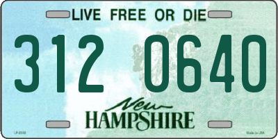 NH license plate 3120640