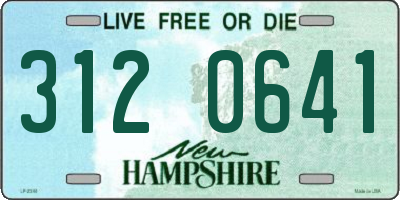 NH license plate 3120641