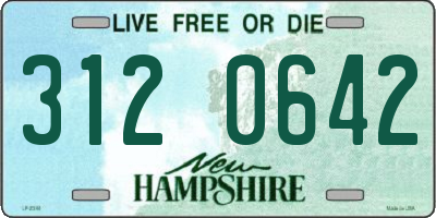 NH license plate 3120642