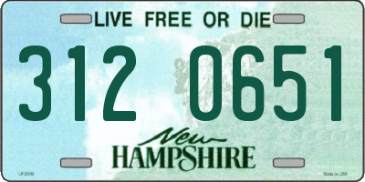 NH license plate 3120651