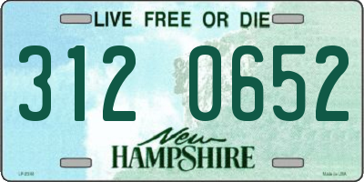 NH license plate 3120652