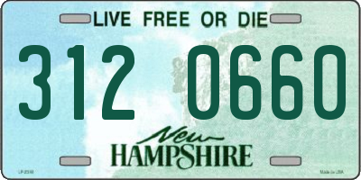 NH license plate 3120660