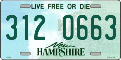 NH license plate 3120663