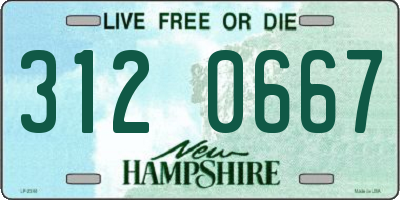 NH license plate 3120667