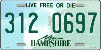 NH license plate 3120697