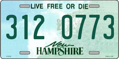 NH license plate 3120773