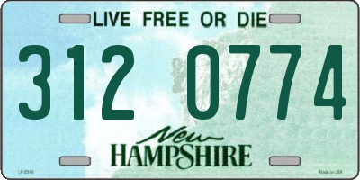 NH license plate 3120774