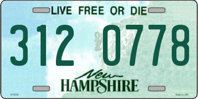 NH license plate 3120778