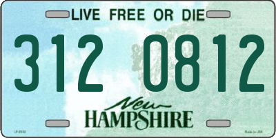NH license plate 3120812