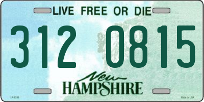 NH license plate 3120815