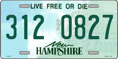 NH license plate 3120827