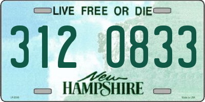 NH license plate 3120833