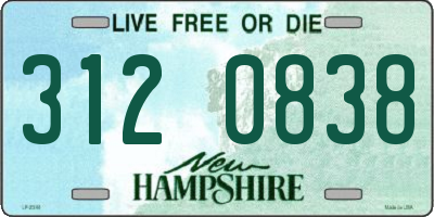 NH license plate 3120838