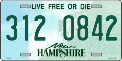 NH license plate 3120842